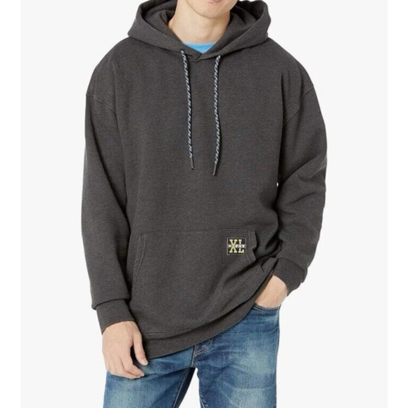 Levis Mens Hoodie Large Dark Gray Oversized XL Fit Athletic‎ Pullover Jacket - Picture 3 of 8